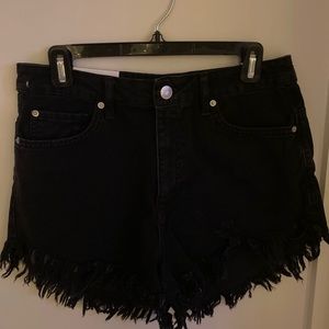 Garage Black high waisted jean shorts!